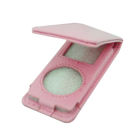 Leather Case+Neck Strap for Ipod NANO 2 4 8 GB In Pink (ip014)